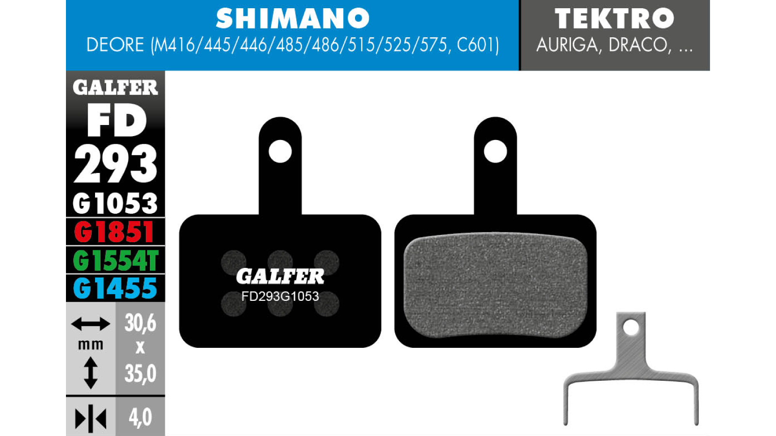 PASTIGLIE SHIMANO DEORE