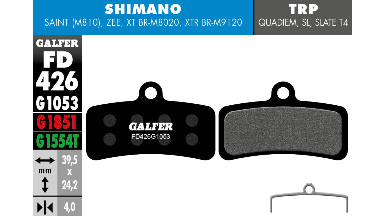 PASTIGLIE SHIMANO SAINT, ZEE, XTR 19