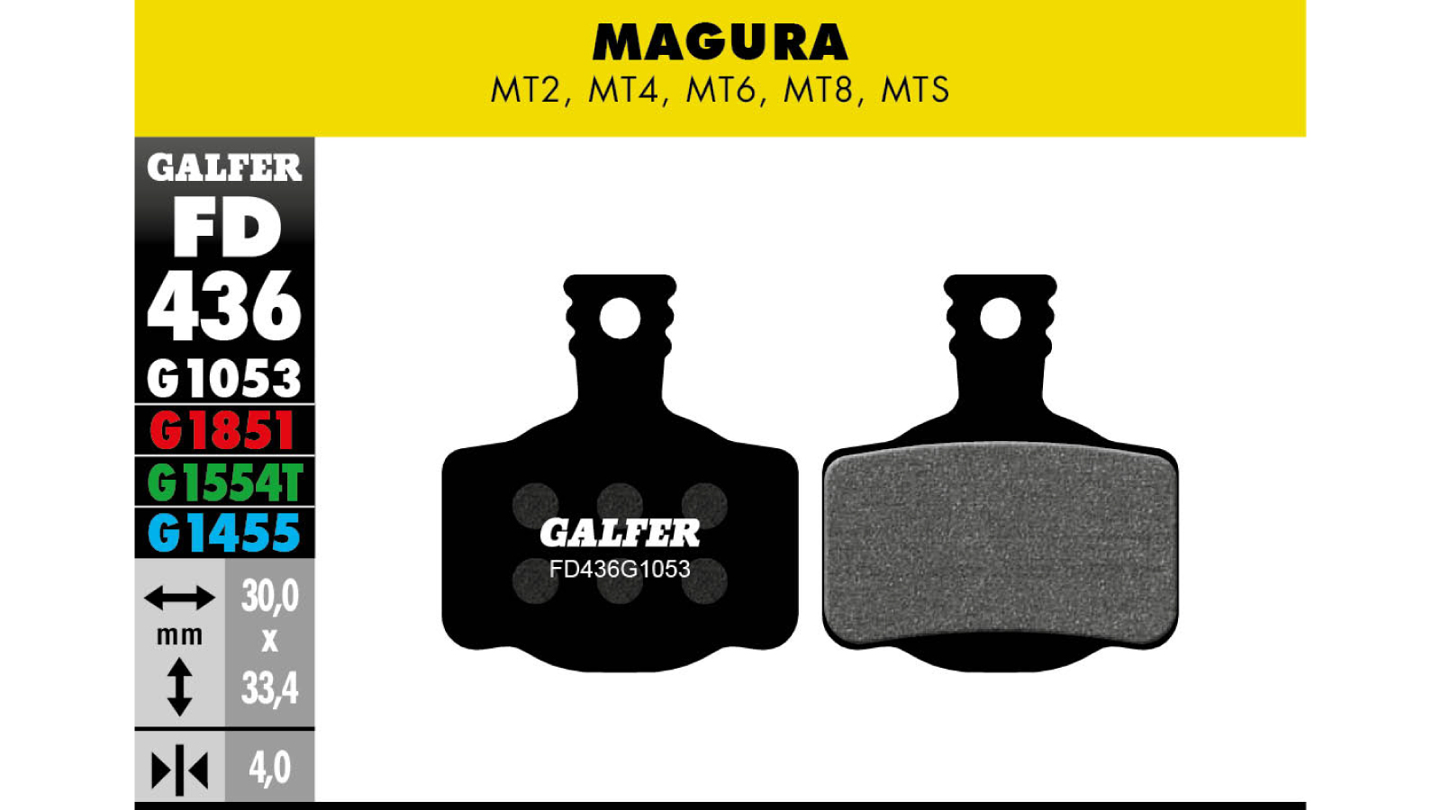 PASTIGLIE MAGURA MT2 -4-6-8