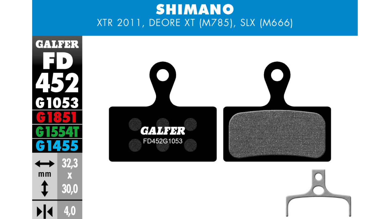 PASTIGLIE SHIMANO XT (2014-)-XTR-SLX