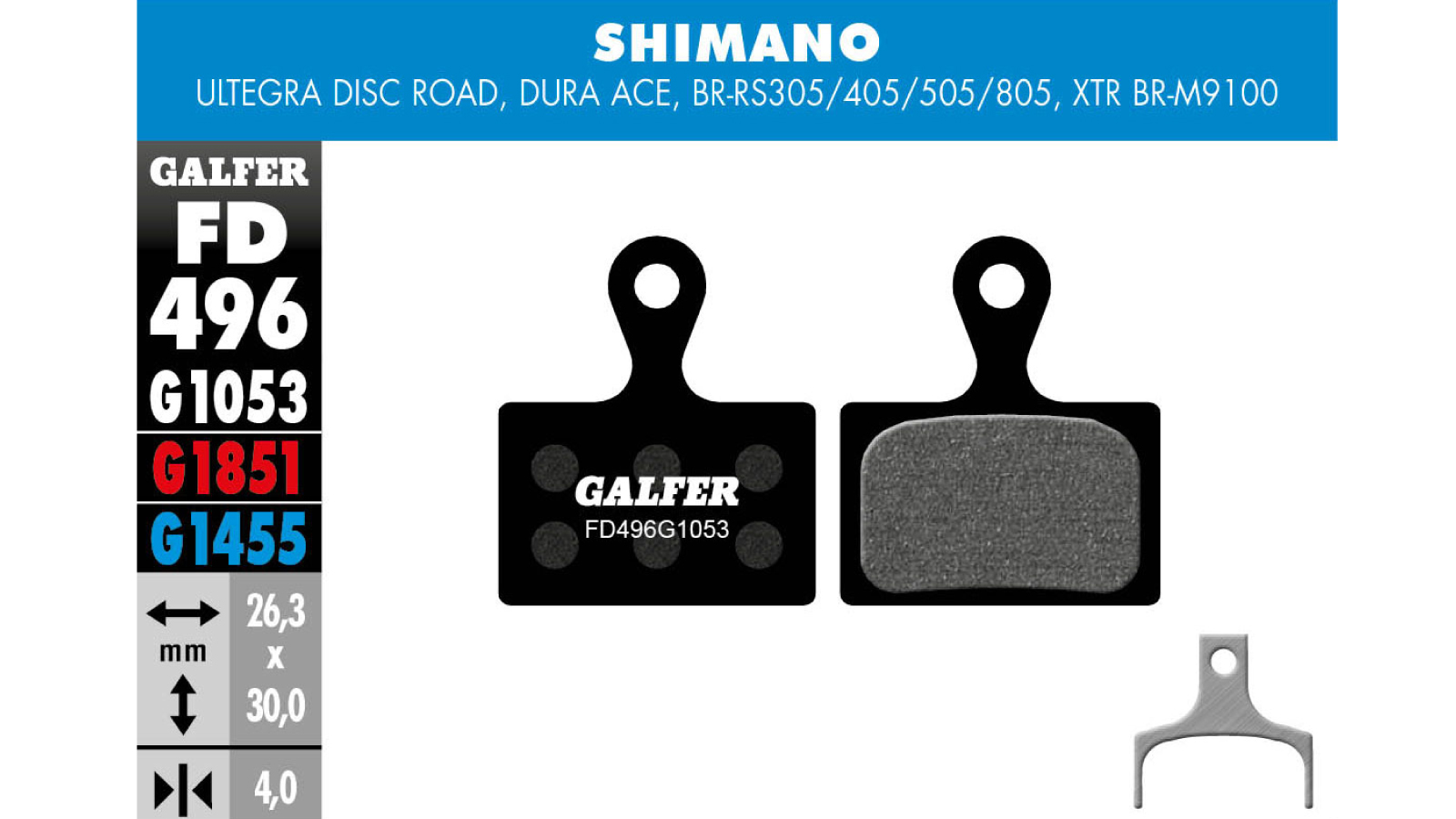 PASTIGLIE SHIMANO ULTEGRA DISC ROAD, XTR2019 (2p)