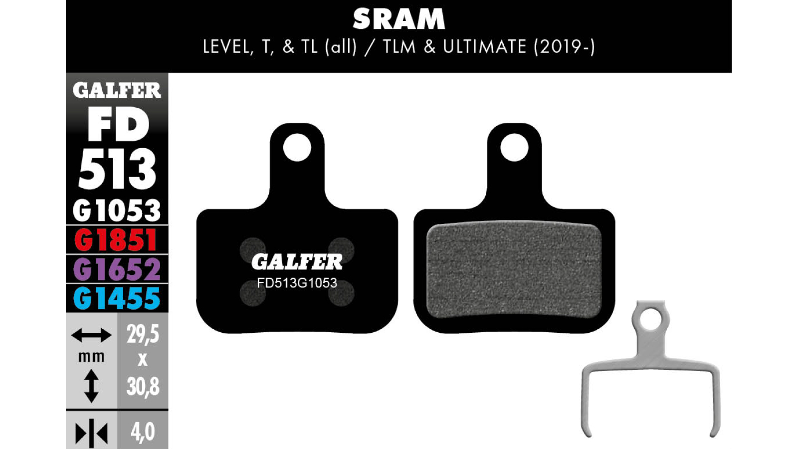 PASTIGLIE SRAM LEVEL, T, TL