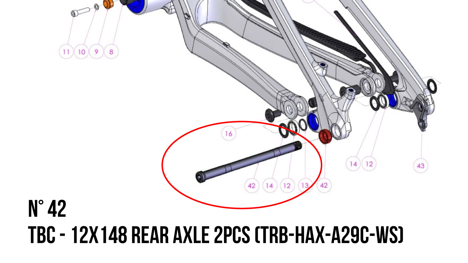TBC - 12x148 Rear Axle - N°42