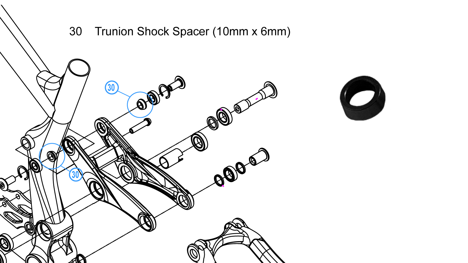 SPACER TRUNION PATROL-SENTINEL