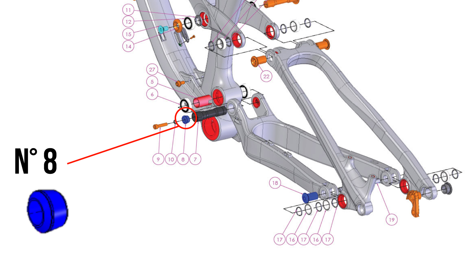 Main Pivot Taper Nut