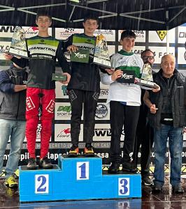 Podio Esordienti Maschile Filippo Gilardino 1 e Thomas Bruno 2